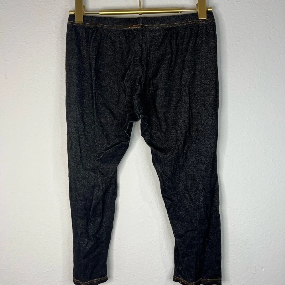 Women’s Small Dark Wash Jeggings Stretch Denim Leggings Capri Pants